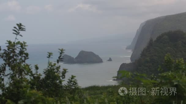 从悬崖上夏威夷海洋视频