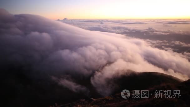 日落与美丽的蓝色天空