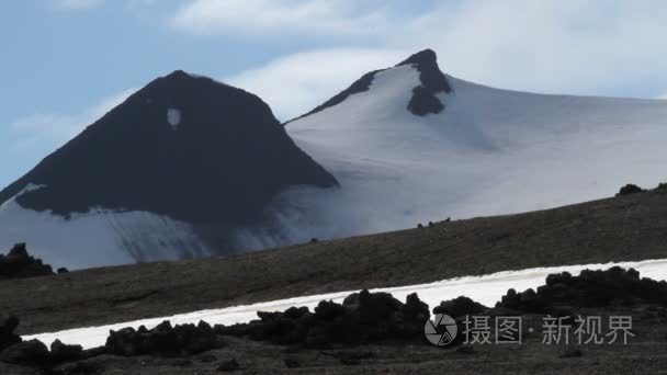 冰岛山风景视频