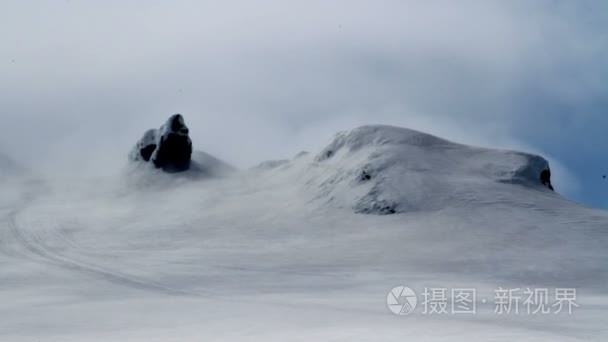 冰岛山风景视频