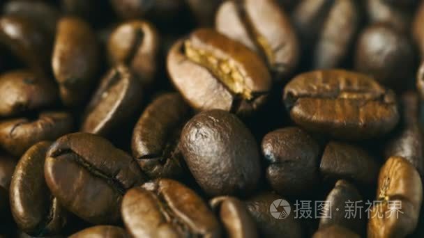阿拉比卡咖啡豆旋转视频