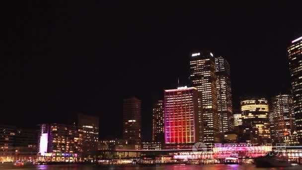 晚上在澳大利亚悉尼市视频