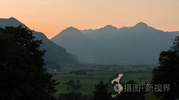 Time lapse of Zillertal Sunset