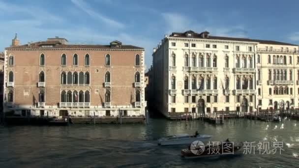 在威尼斯大运河视频