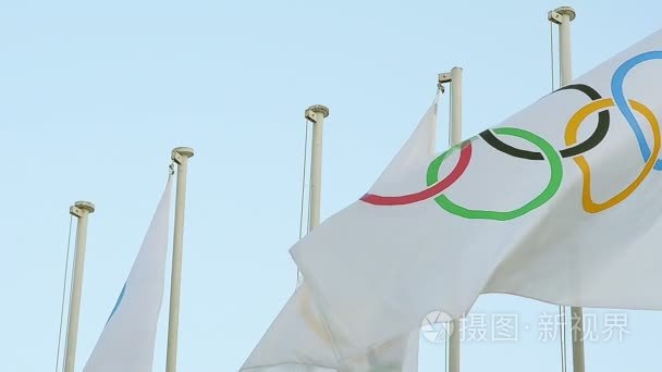 慢动作奥林匹克标志正式符号视频