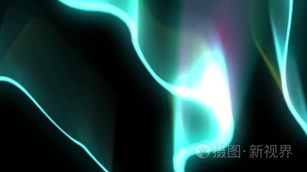 Abstract animation motion graphic with shining aurora or energy 