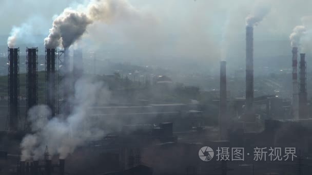 与有害排放的工业企业环境污染视频