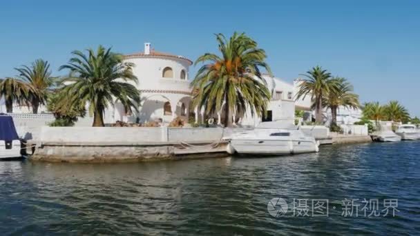 EMPURIABRAVA, SPAIN  JUNE 20, 2016 Channels, luxury real estat