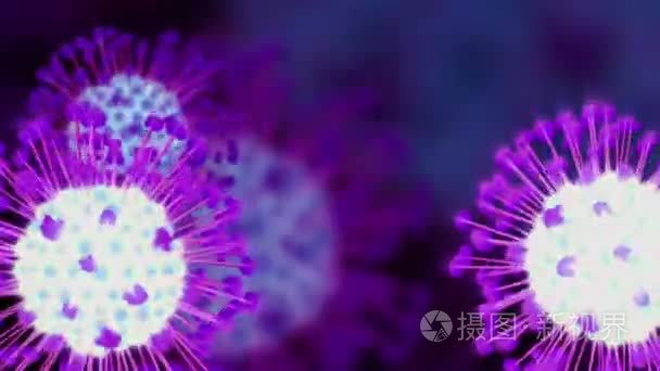 细菌病毒或细菌微生物细胞视频