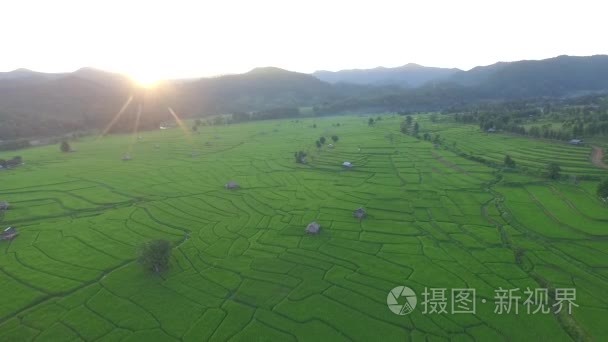 米大阳台阳光航拍画面视频