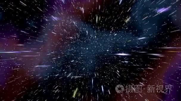 通过星空星云 4 k 空间翘曲速度超空间旅行