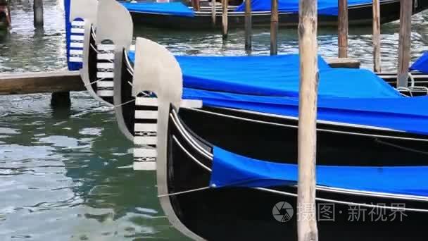 吊船在威尼斯的大运河上视频