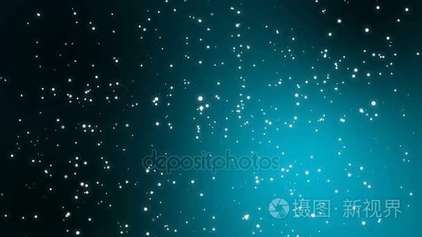 黑色蓝色渐变背景光的微粒流星星银河动画
