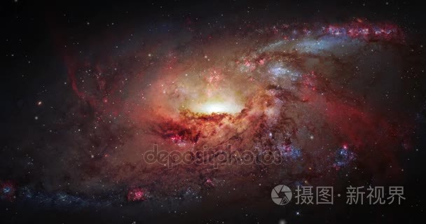 旅行到宇宙中星系的中心视频