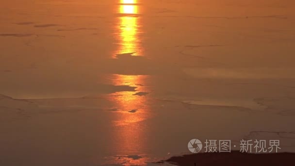 美丽的日落的匈牙利巴拉顿湖视频