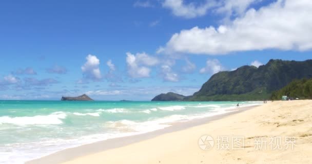 马纳洛海滩夏威夷瓦胡岛视频