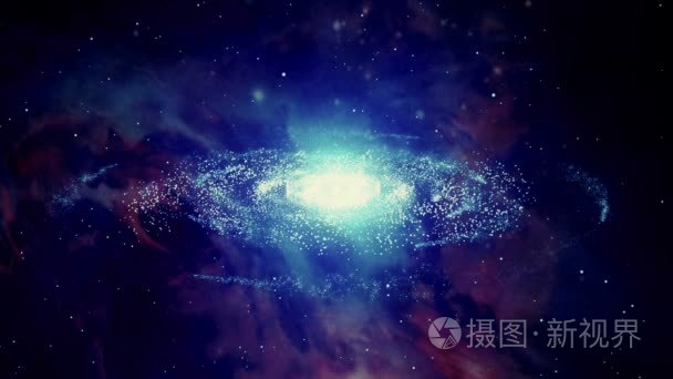 空间的星系在运动图形缩放视频