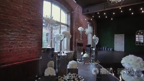 婚礼仪式在室内装饰视频