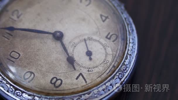 古董钟的特写视频