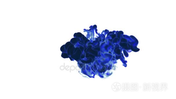 大的烟气或墨水在水中的移动与 alpha 蒙版的很慢。将它用于背景、 过渡或叠加。3d 运动图形元素视觉特效墨水或烟雾。版本 1