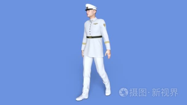 3d cg 渲染的行走的军人