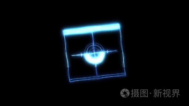 平视显示器中全息图样式元素。漂亮的 3d 渲染