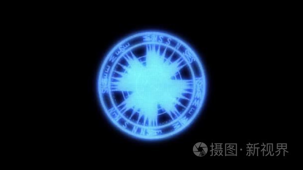 平视显示器中全息图样式元素。漂亮的 3d 渲染