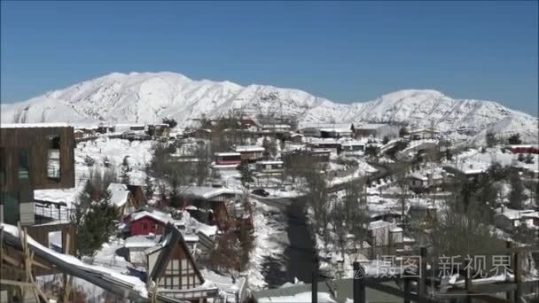 在智利圣地亚哥的滑雪胜地视频