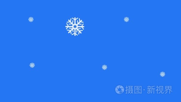 雪花飘落的天空视频