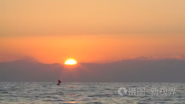 在地中海的美丽日落视频