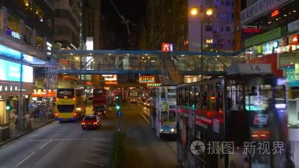 在香港夜交通