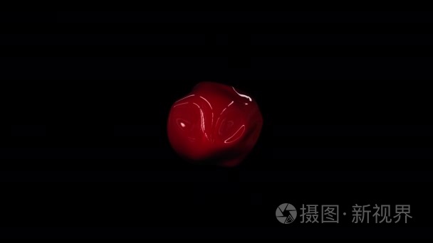 球面上的红色波浪表面视频