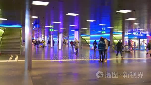 苏黎世中央火车站地下火车站视频