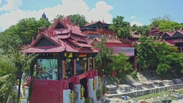 佛教寺庙入口大门视频