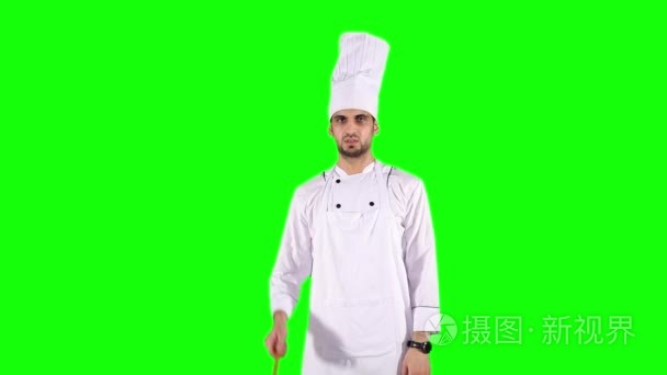 生气的厨师骂相机视频