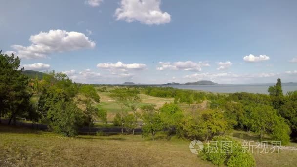 匈牙利的巴拉顿湖的风景视频