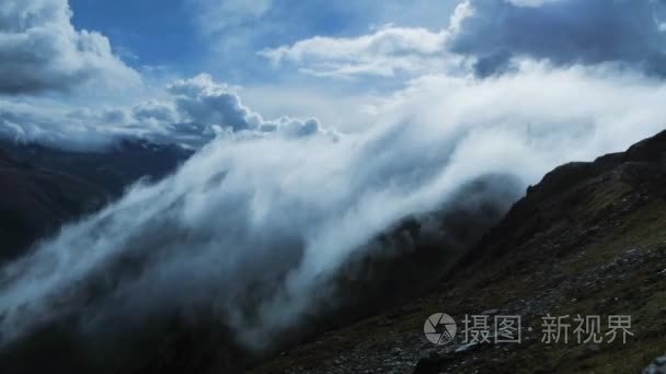 大雾景观时间流逝视频