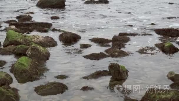 相机沿着海岩移动视频