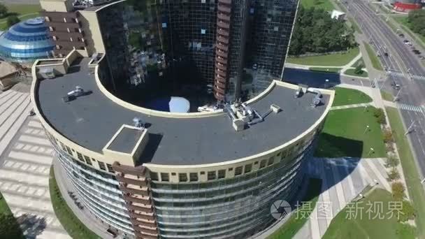 酒店商务中心的现代建筑视频