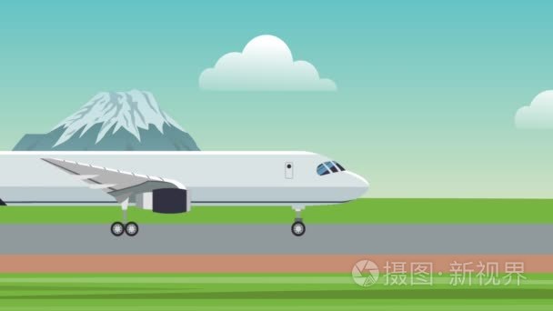 装载飞机与商品高清动画视频