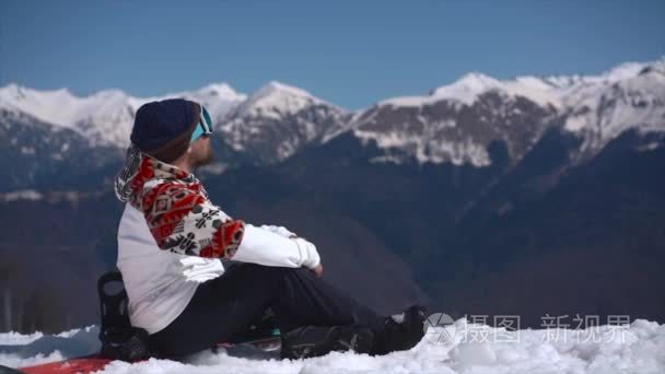 滑雪板享受大自然视频