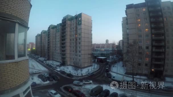 圣彼得堡夜景的高层住宅区顺利 timelapse 视频
