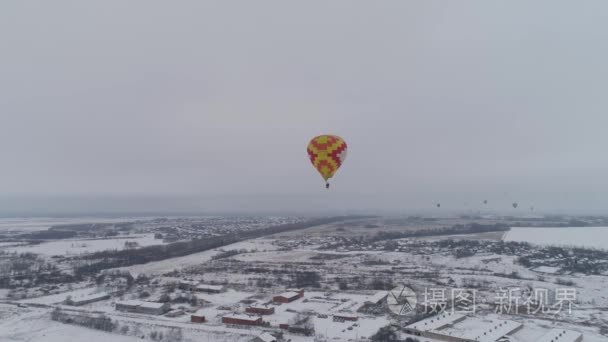 冬天的热气球视频
