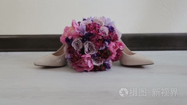 婚礼花束红玫瑰视频