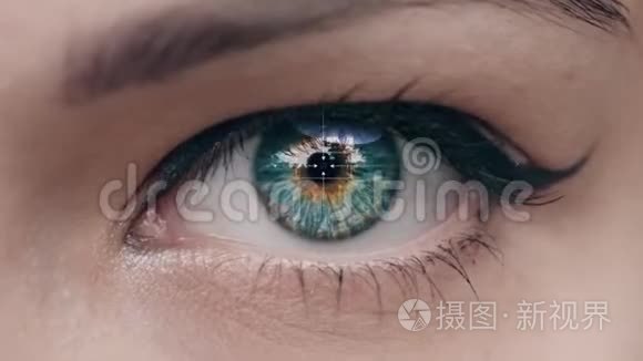 技术界面闪烁眼数字复合视频