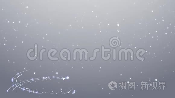 白色圣诞背景雪花飘落的圣诞树视频