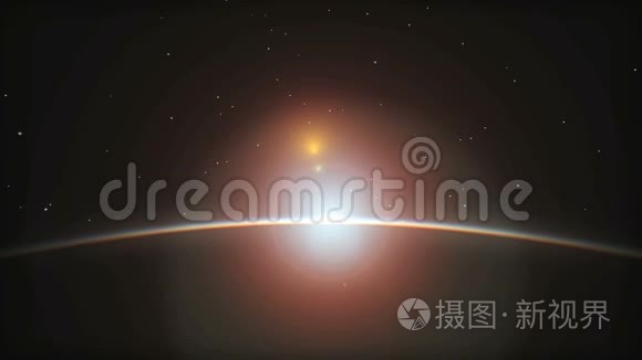 星球日出太阳从太空视频