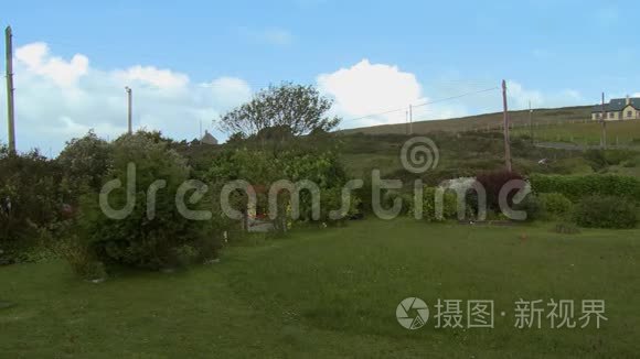 前场和草原山坡视频