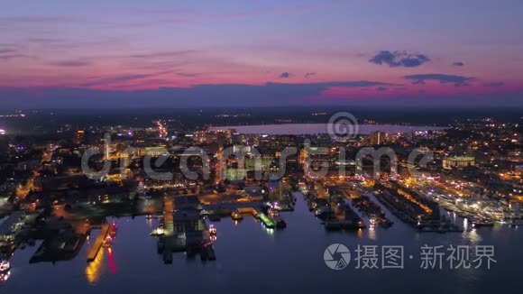 缅因州波特兰航空公司2017年7月夜间4K灵感2