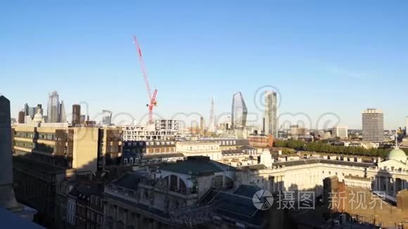 伦敦城市景观的时间流逝视频